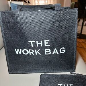 Brand New Lightweight Tote Bag for Work Papers, Lunch Etc. w/matching Makeup Bag